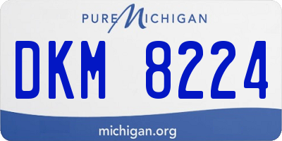 MI license plate DKM8224
