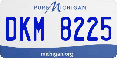 MI license plate DKM8225