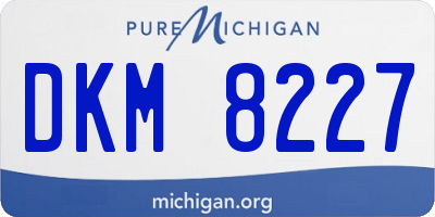 MI license plate DKM8227