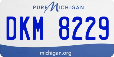 MI license plate DKM8229