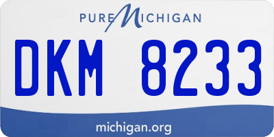 MI license plate DKM8233