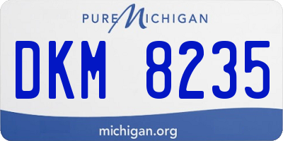 MI license plate DKM8235
