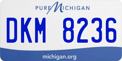 MI license plate DKM8236