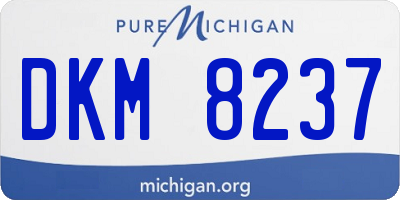 MI license plate DKM8237