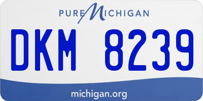 MI license plate DKM8239