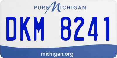 MI license plate DKM8241