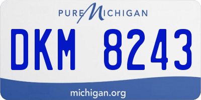 MI license plate DKM8243