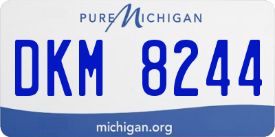 MI license plate DKM8244