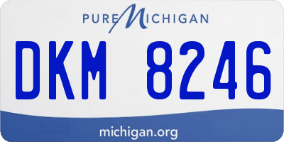 MI license plate DKM8246