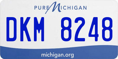 MI license plate DKM8248