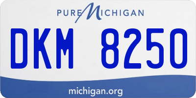 MI license plate DKM8250