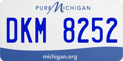 MI license plate DKM8252