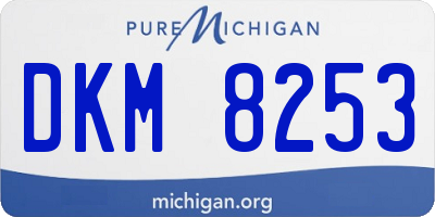 MI license plate DKM8253