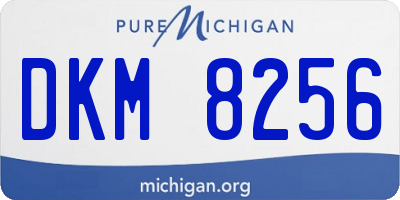 MI license plate DKM8256