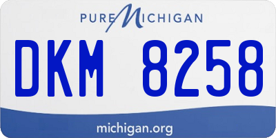 MI license plate DKM8258