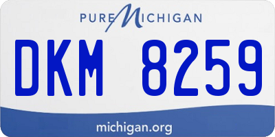 MI license plate DKM8259