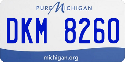 MI license plate DKM8260