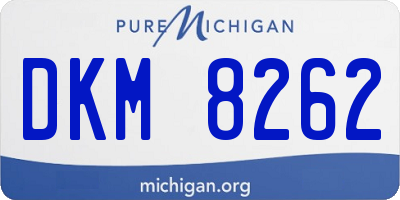 MI license plate DKM8262