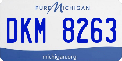 MI license plate DKM8263