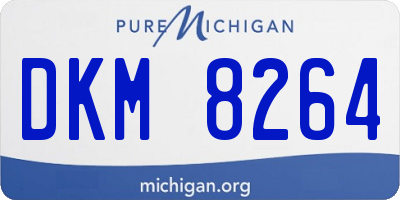 MI license plate DKM8264