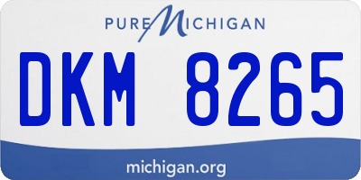 MI license plate DKM8265