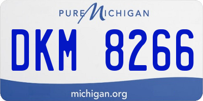 MI license plate DKM8266