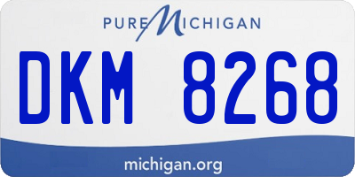 MI license plate DKM8268
