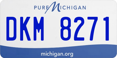 MI license plate DKM8271