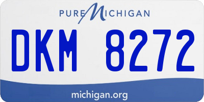 MI license plate DKM8272
