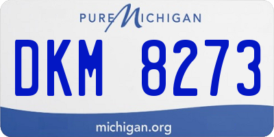 MI license plate DKM8273