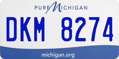 MI license plate DKM8274