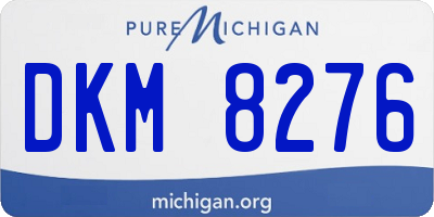 MI license plate DKM8276