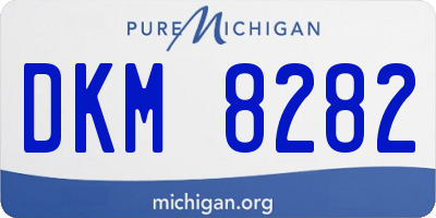 MI license plate DKM8282