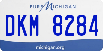 MI license plate DKM8284