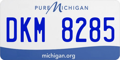 MI license plate DKM8285