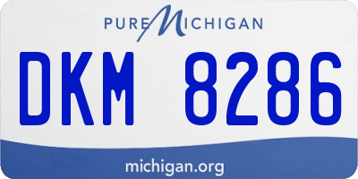 MI license plate DKM8286