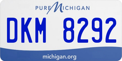MI license plate DKM8292