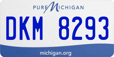 MI license plate DKM8293