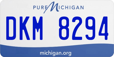 MI license plate DKM8294