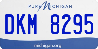 MI license plate DKM8295