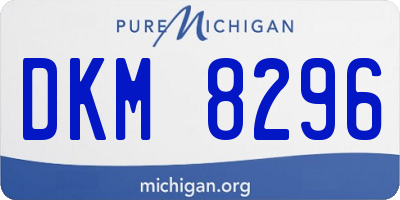 MI license plate DKM8296