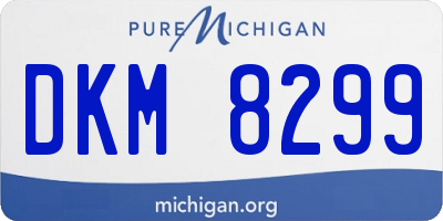 MI license plate DKM8299