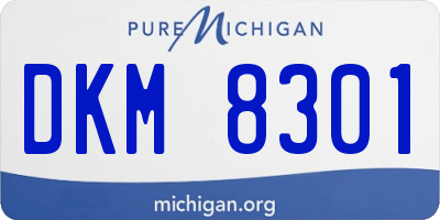 MI license plate DKM8301