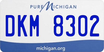 MI license plate DKM8302