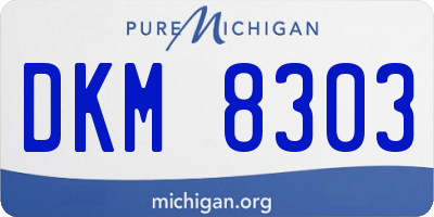 MI license plate DKM8303