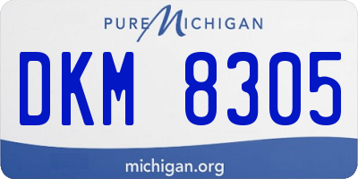MI license plate DKM8305