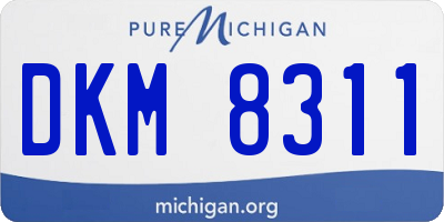 MI license plate DKM8311