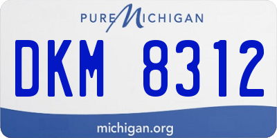 MI license plate DKM8312