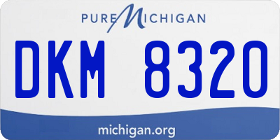 MI license plate DKM8320