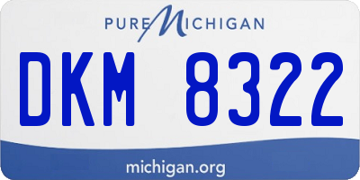 MI license plate DKM8322